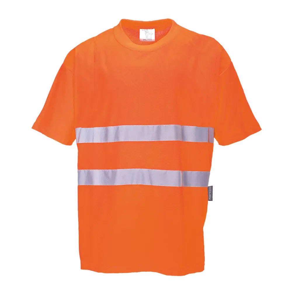 Portwest Hi-Vis Cotton Comfort T-Shirt S/S - Orange / 4XL