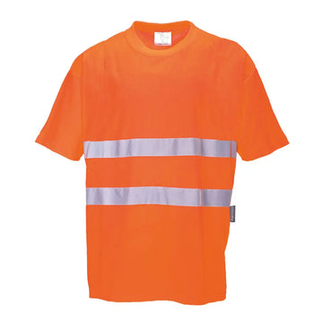 Portwest Hi-Vis Cotton Comfort T-Shirt S/S - Orange / 4XL
