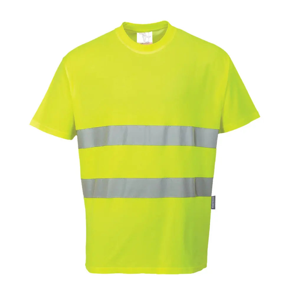 Portwest Hi-Vis Cotton Comfort T-Shirt S/S - Yellow / 4XL
