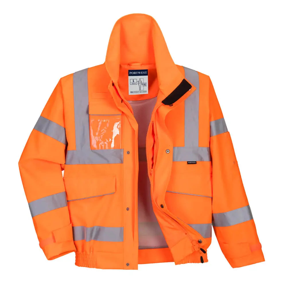 Portwest Hi-Vis Extreme Rain Bomber Jacket - L