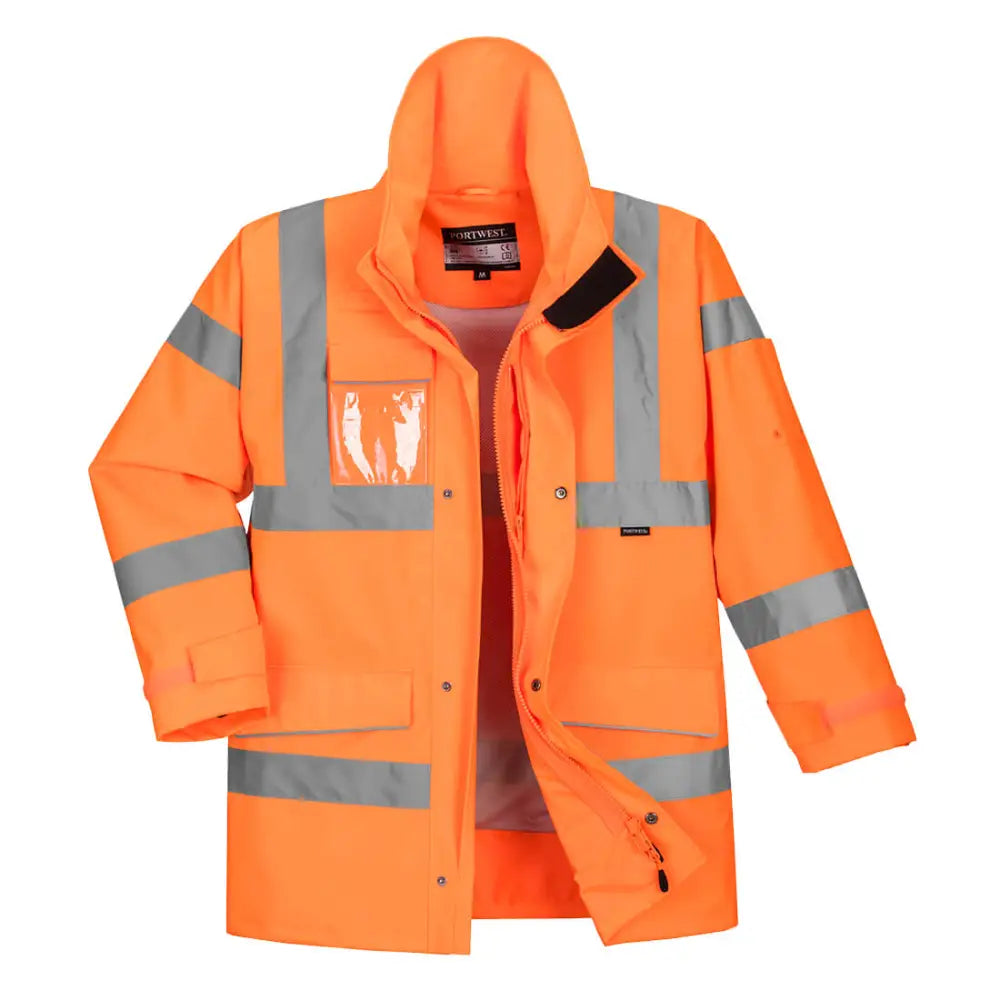 Portwest Hi-Vis Extreme Rain Jacket - Orange / L