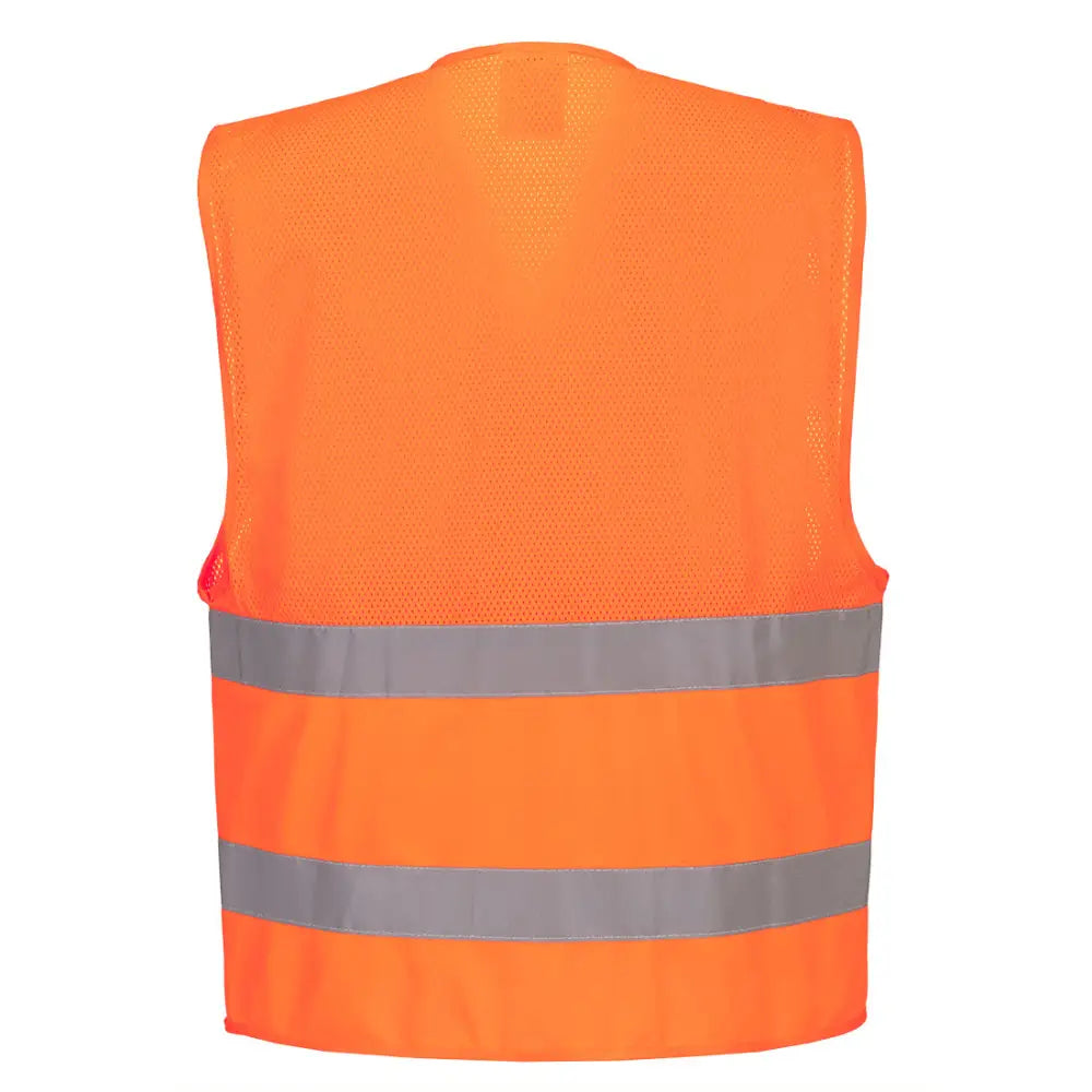 Portwest Hi-Vis Half Mesh Two Band Vest - Orange / 4X/5X