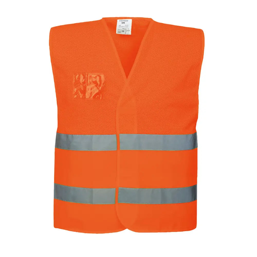 Portwest Hi-Vis Half Mesh Two Band Vest - Orange / 4X/5X