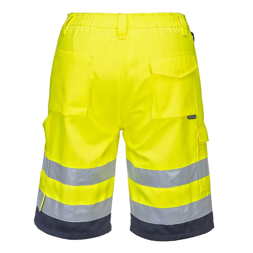 Portwest Hi-Vis Lightweight Polycotton Shorts - Orange/Navy / L