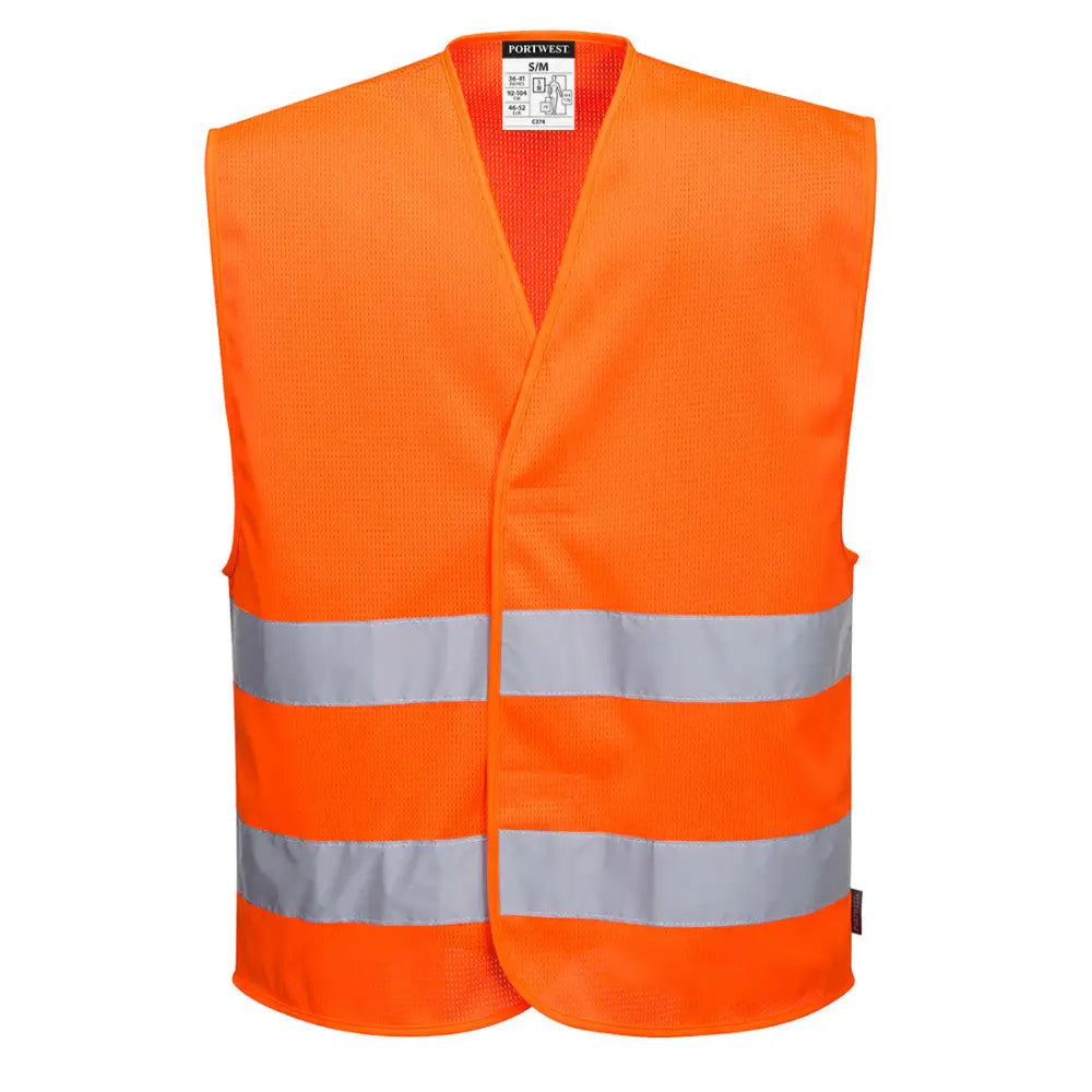 Portwest Hi-Vis Mesh Two Band Vest - Orange / 4X/5X