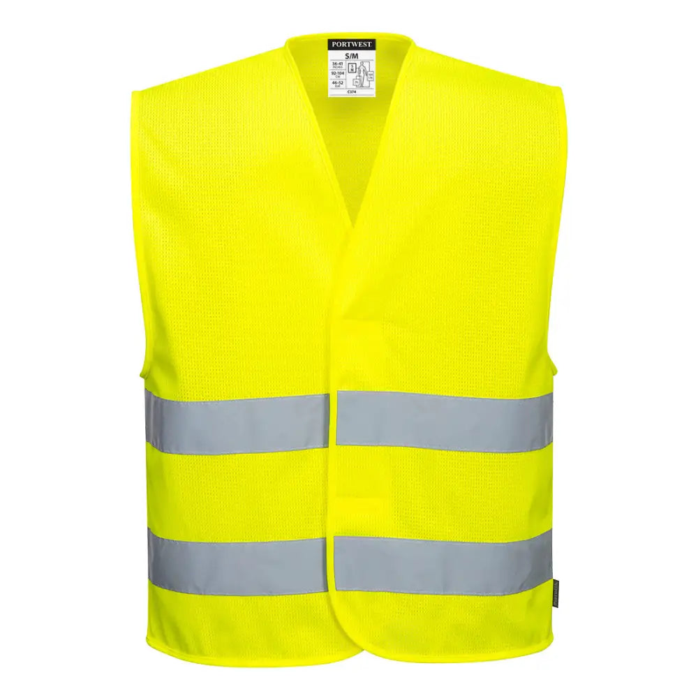 Portwest Hi-Vis Mesh Two Band Vest - Yellow / 4X/5X