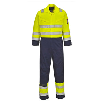 Portwest Hi-Vis Modaflame Coverall - Yellow/Navy / 4XL