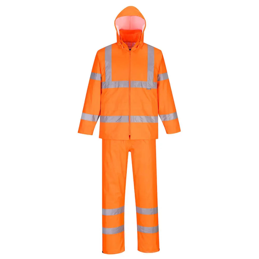 Portwest Hi-Vis Packaway Rain Suit - Orange / 4XL