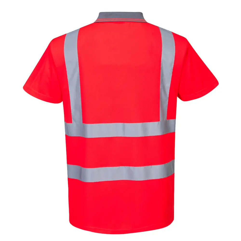 Portwest Hi-Vis Polo Shirt S/S - Red / L