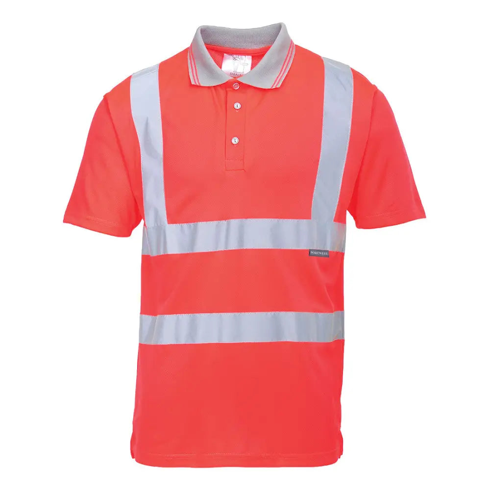Portwest Hi-Vis Polo Shirt S/S - Red / L