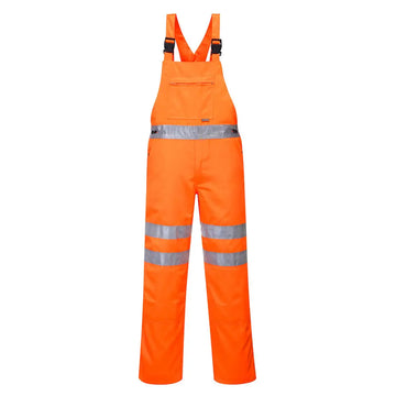 Portwest Hi-Vis Polycotton Service Bib and Brace - L