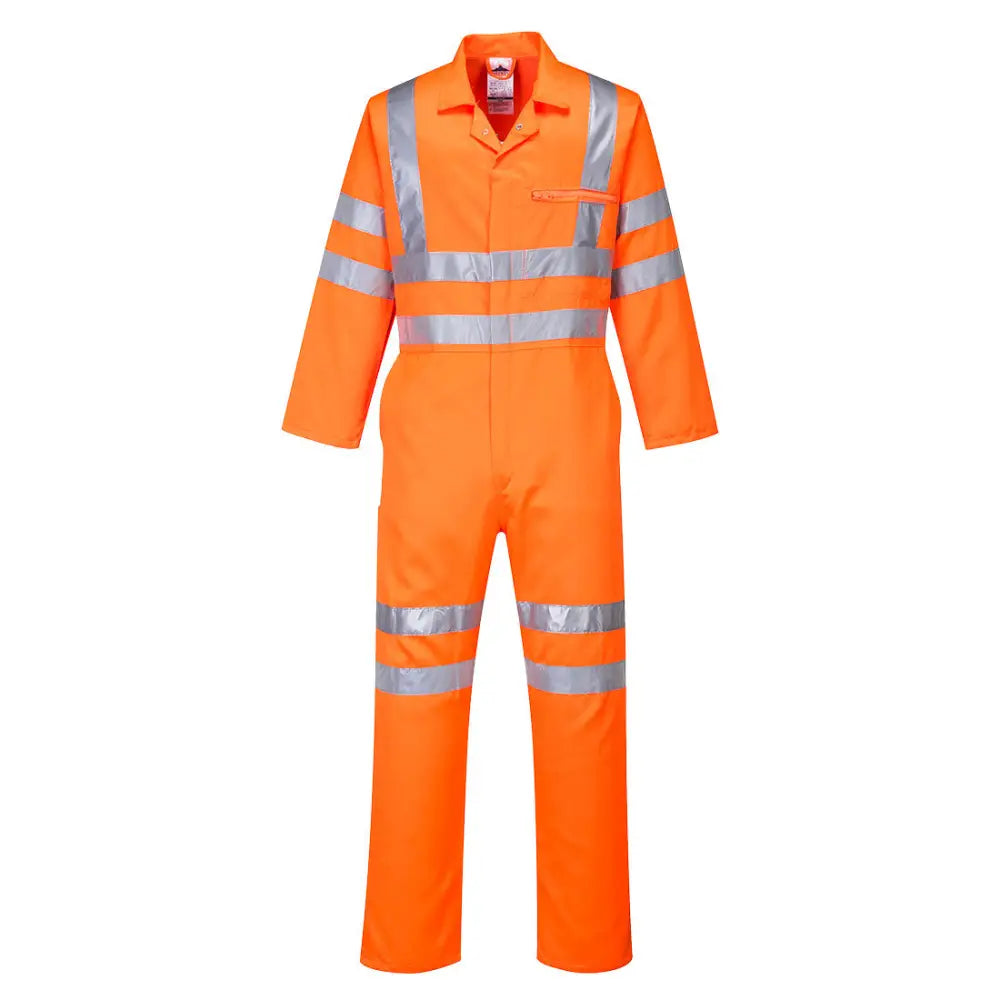 Portwest Hi-Vis Polycotton Service Coverall - Orange Tall / L