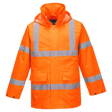 Portwest Hi-Vis Rain Lite Traffic Jacket - Orange / L