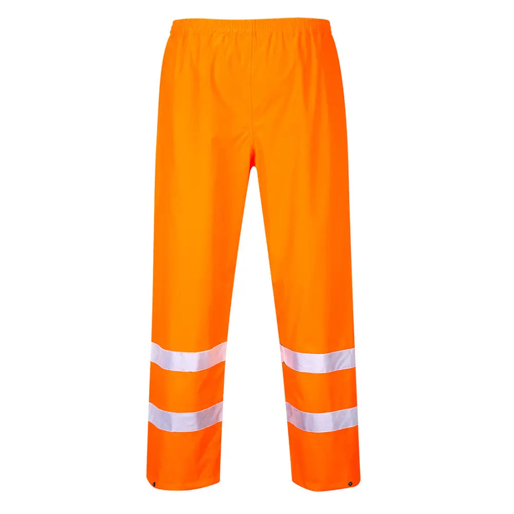 Portwest Hi-Vis Rain Traffic Trousers - Orange / L