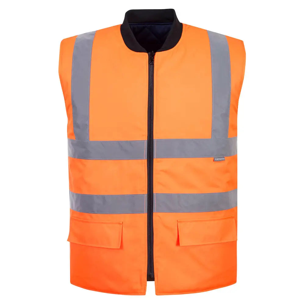 Portwest Hi-Vis Reversible Bodywarmer - Orange / 4XL