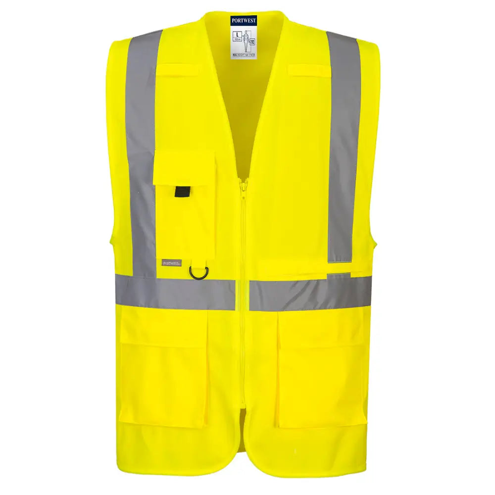 Portwest Hi-Vis Tablet Pocket Executive Vest - Yellow / 4XL