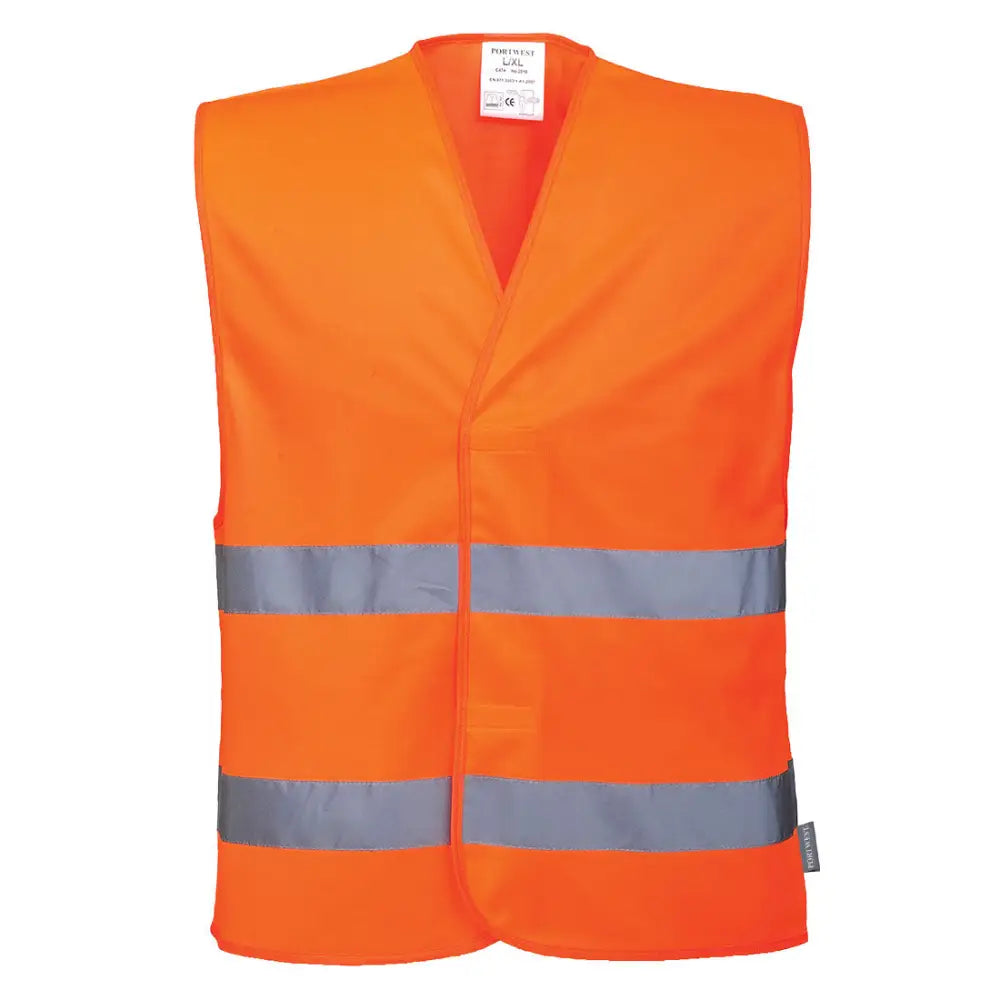 Portwest Hi-Vis Two Band Vest - Orange / 4X/5X