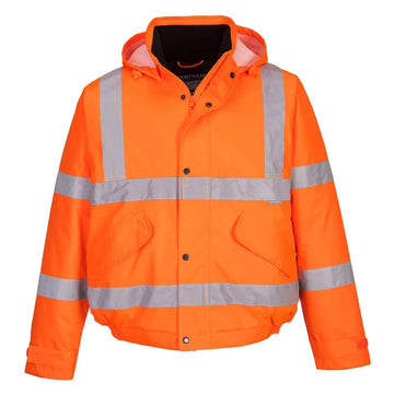Portwest Hi-Vis Winter Bomber Jacket - Orange / 4XL