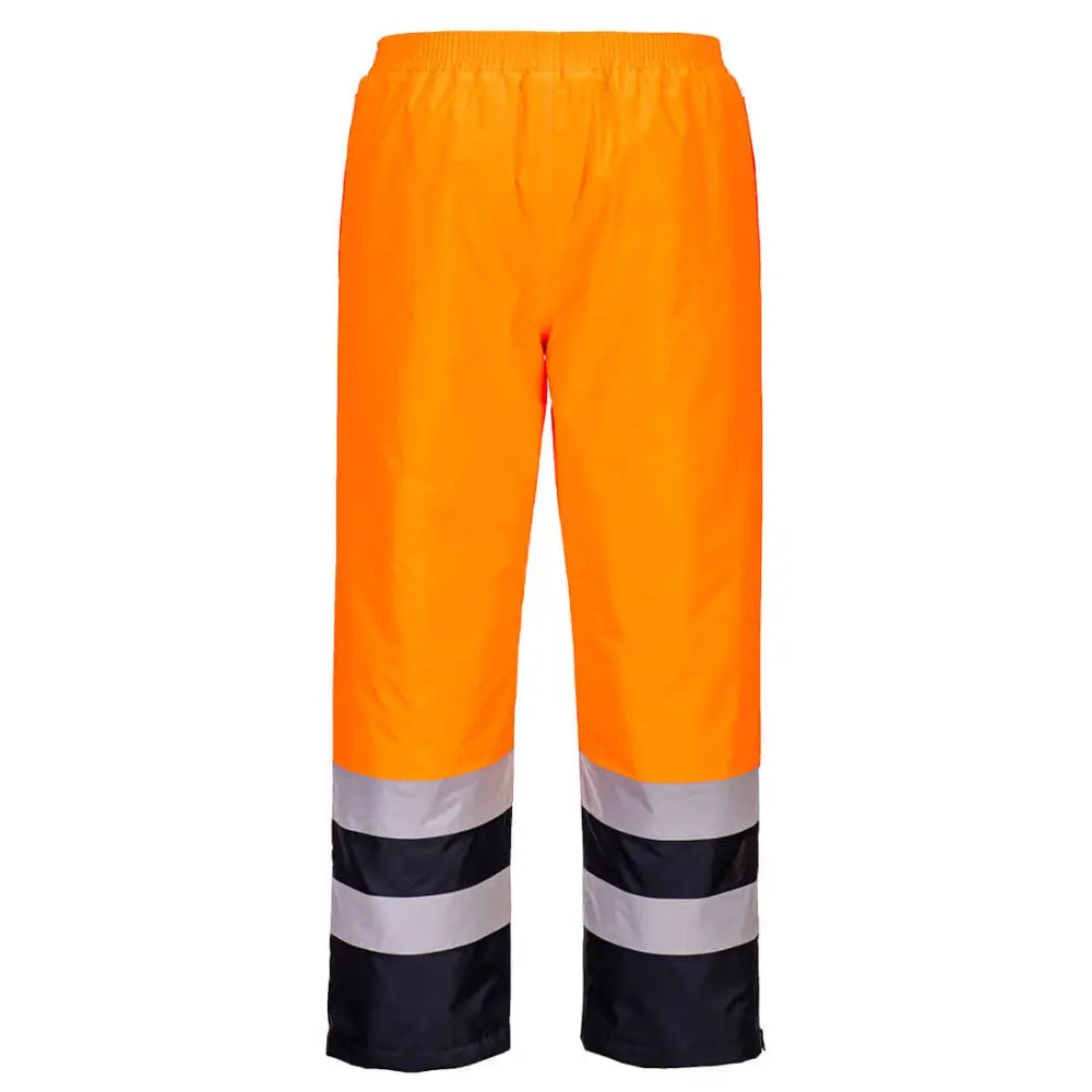 Portwest Hi-Vis Winter Trousers - Orange/Navy / L