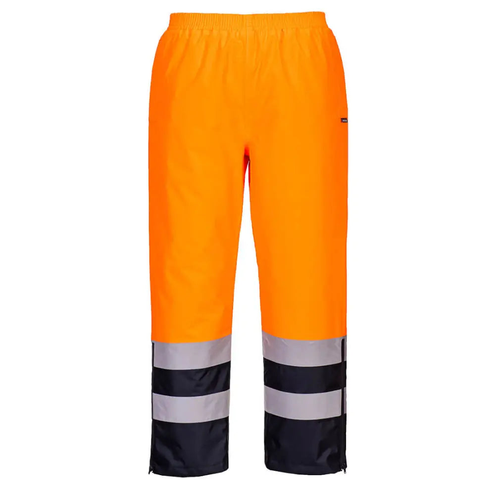 Portwest Hi-Vis Winter Trousers - Orange/Navy / L