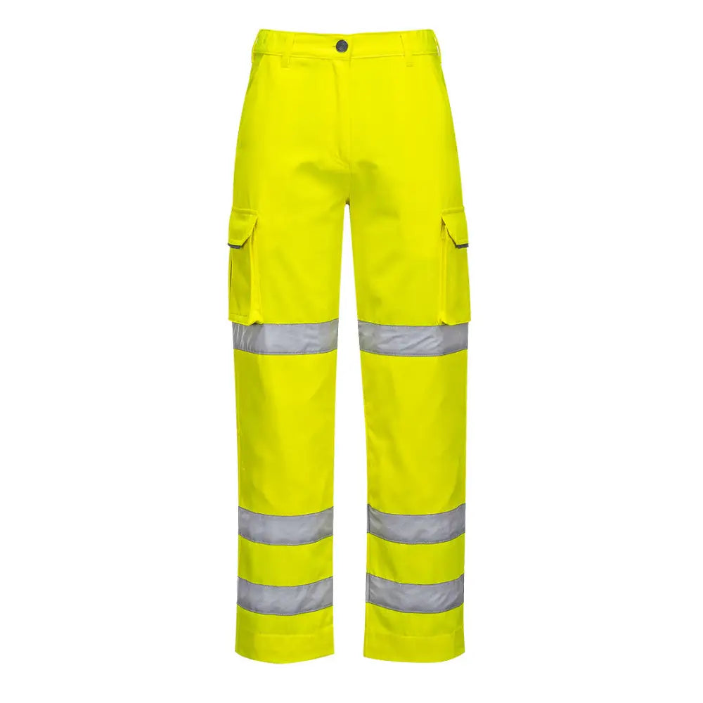 Portwest Hi-Vis Women’s Three Band Work Trousers - Yellow / L