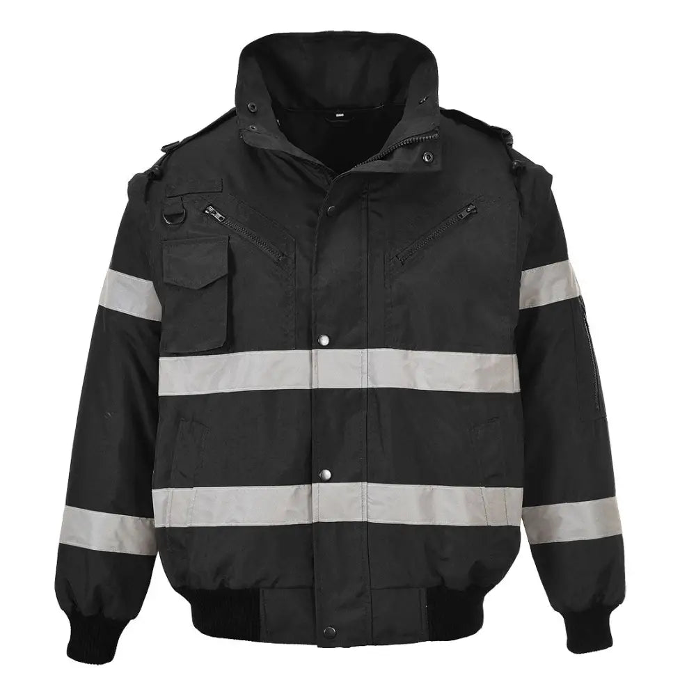 Portwest Iona 4-in-1 Bomber Jacket - Black / 4XL
