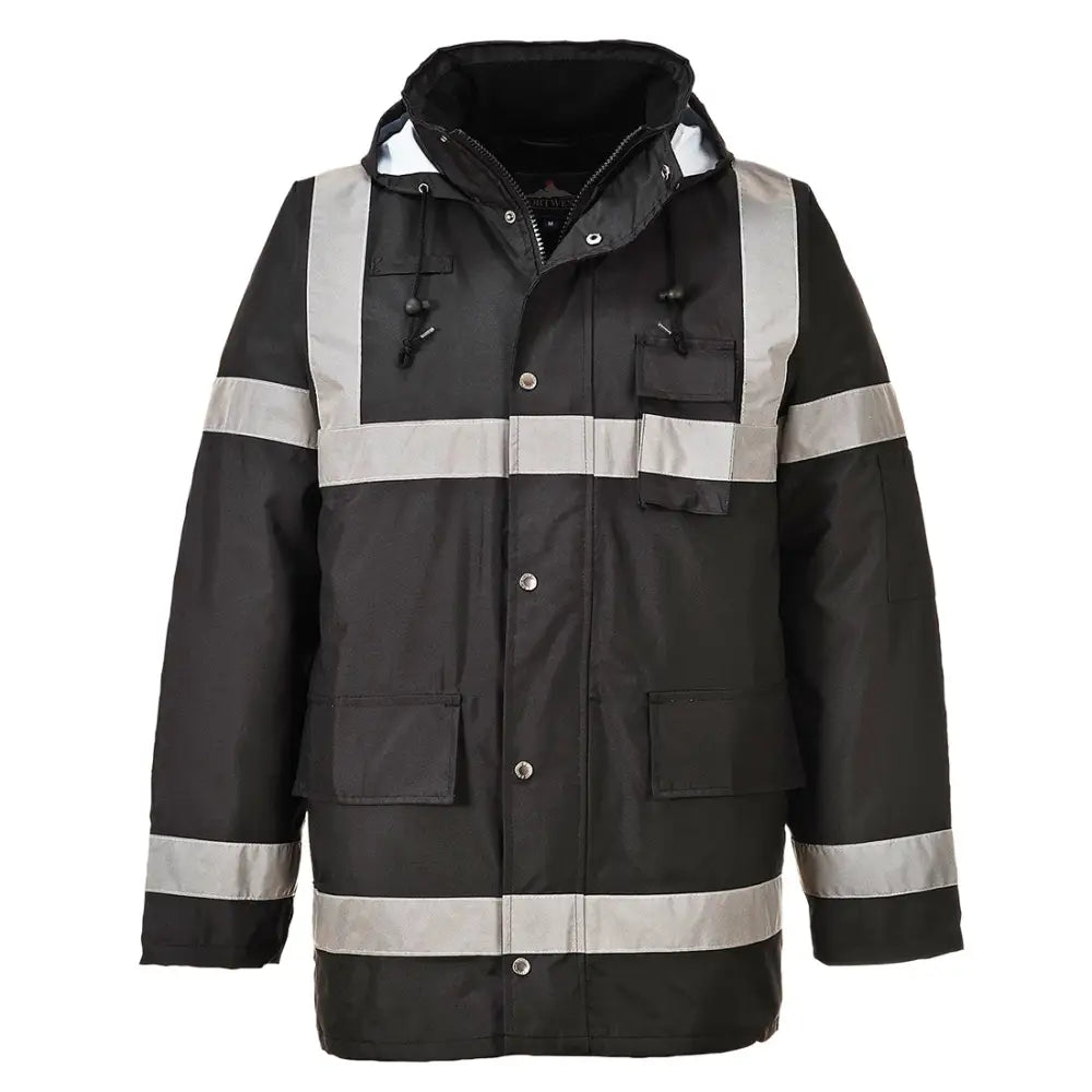 Portwest Iona Lite Traffic Jacket - Black / L