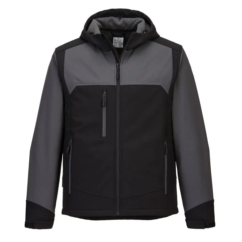 Portwest KX3 Hooded Softshell (3L) - Black/Grey / L
