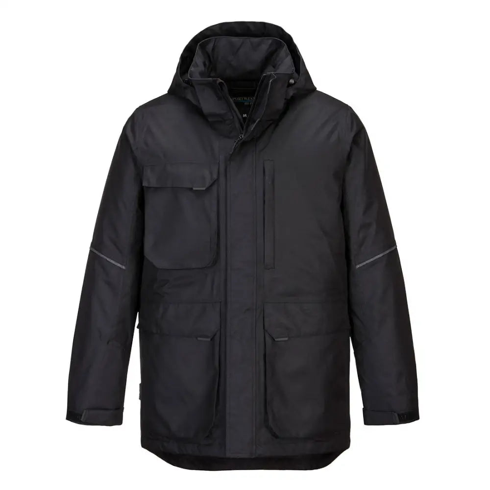 Portwest KX3 Parka Jacket - Black / L