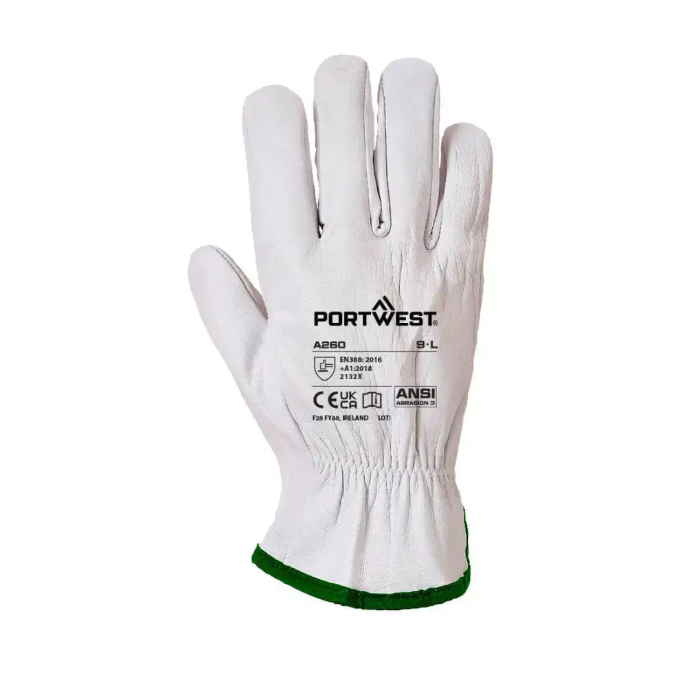 Portwest Leather Driver 115 Goat Grain Glove - L