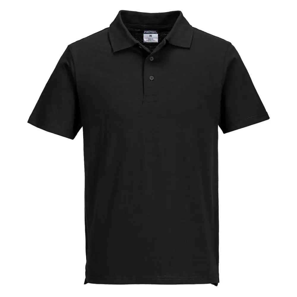 Portwest Lightweight Jersey Polo Shirt (48 in a box) - Black / 4XL