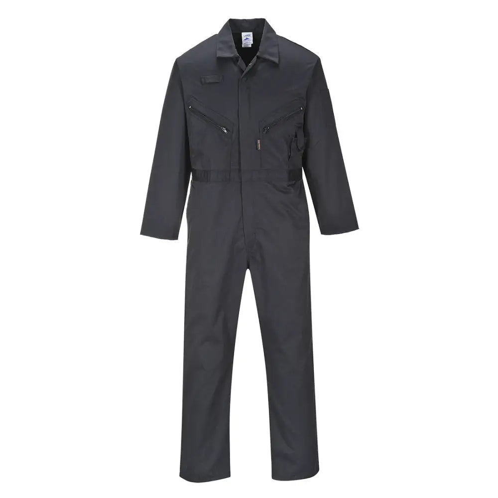 Portwest Liverpool Zip Coverall - Black Tall / L
