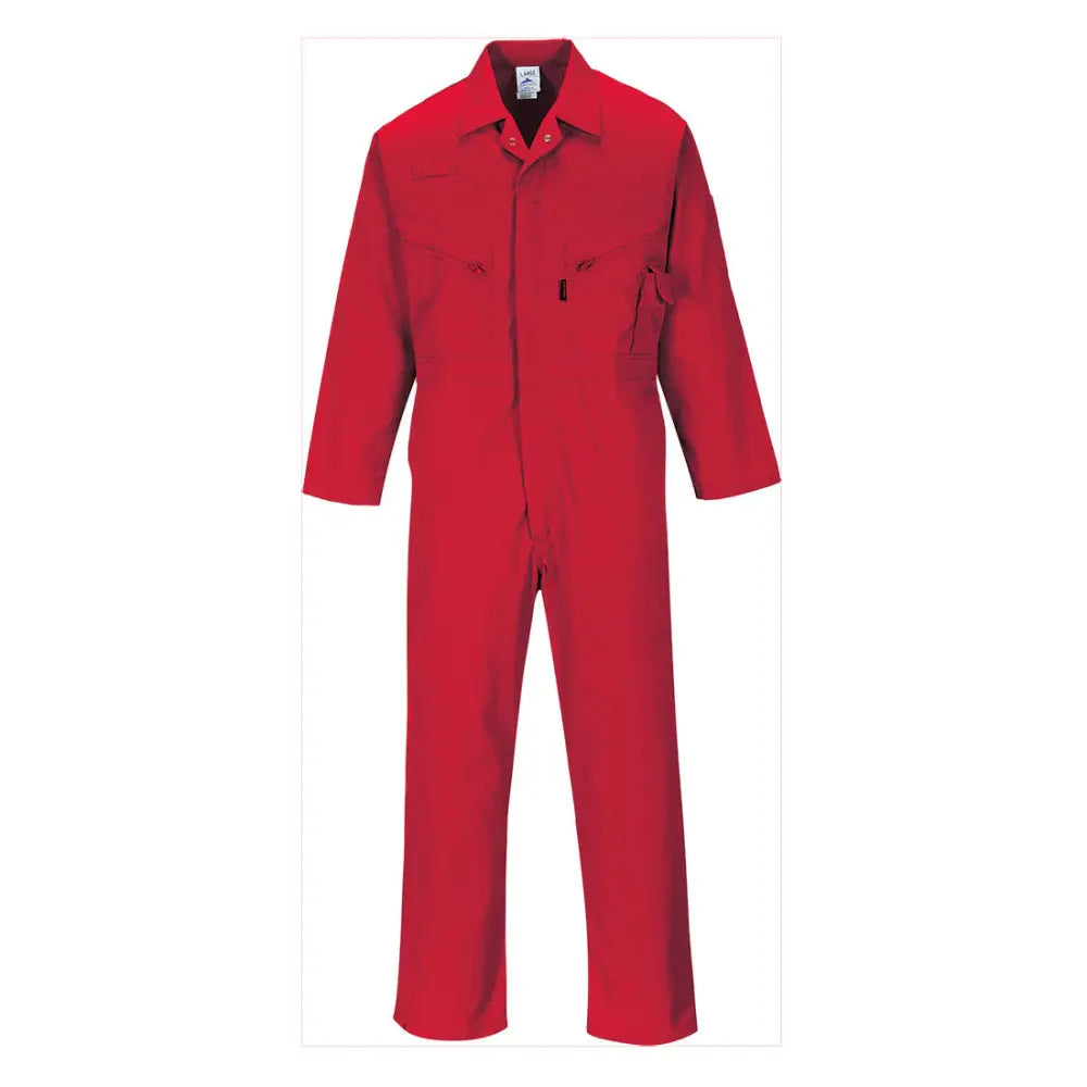 Portwest Liverpool Zip Coverall - Red / L