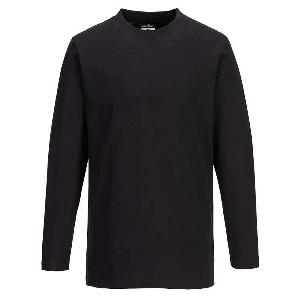 Portwest Long Sleeve T-Shirt - Black / L
