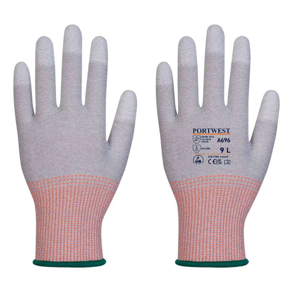 Portwest LR13 ESD PU Fingertip Cut Glove (Pk12) - L