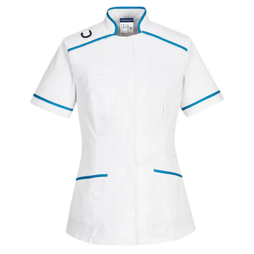 Portwest Medical Tunic - White/Aqua / L