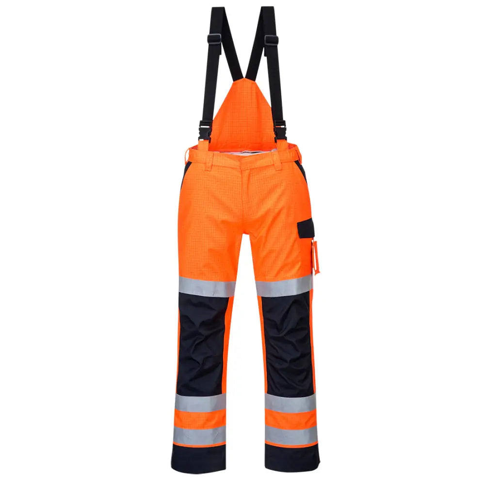 Portwest Modaflame Rain Multi Norm Arc Trousers - Orange/Navy / L