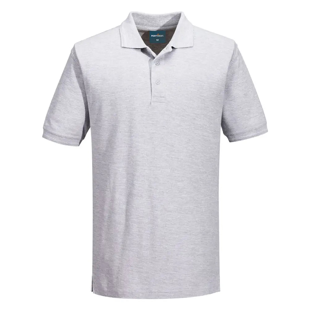 Portwest Naples Polo Shirt S/S - Heather Grey / L