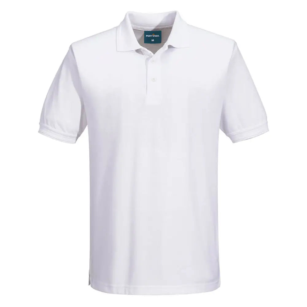 Portwest Naples Polo Shirt S/S - White / 4XL