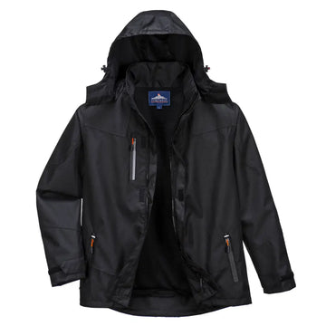 Portwest Outcoach Rain Jacket - Black / 4XL