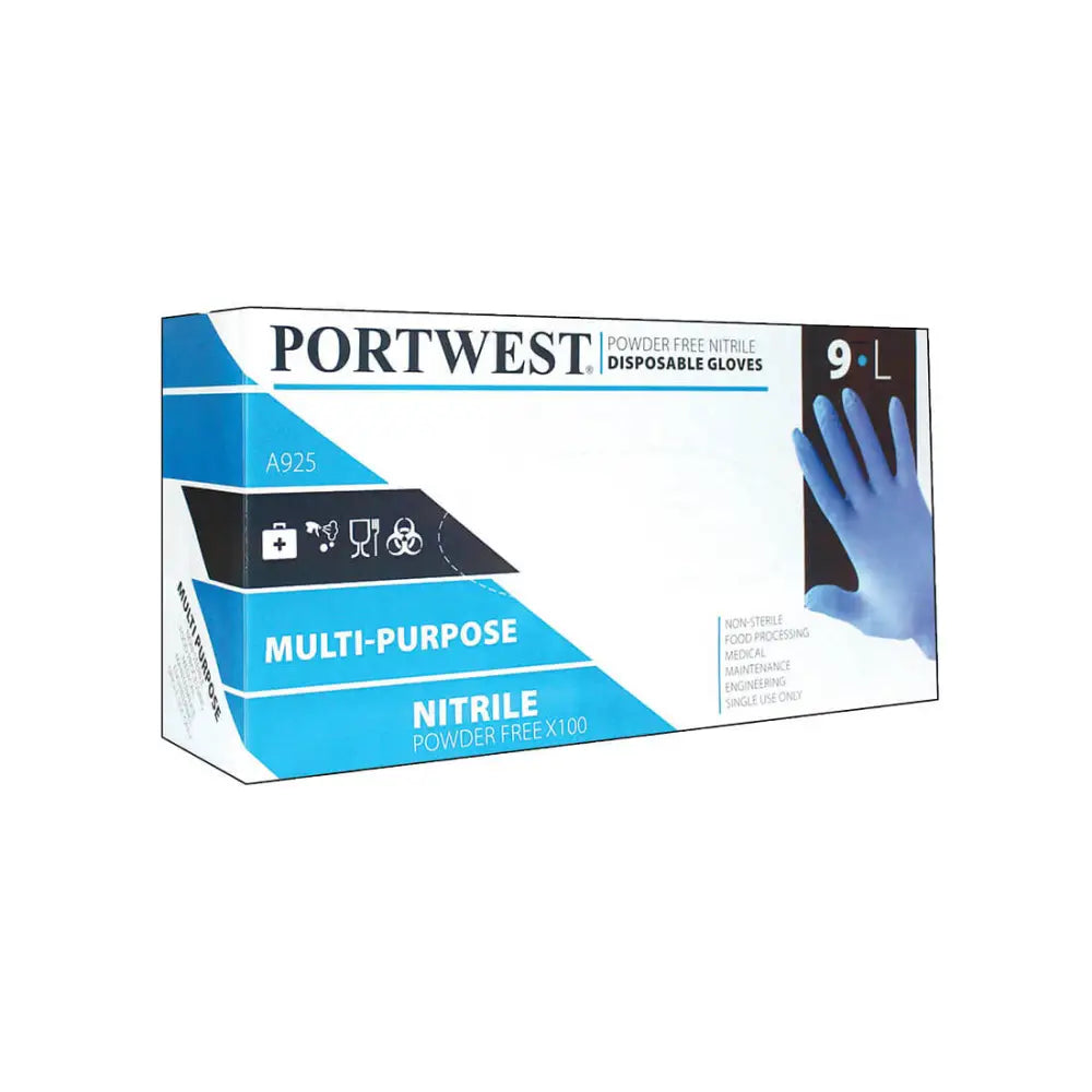 Portwest Powder Free Nitrile Disposable Glove (Pk100)
