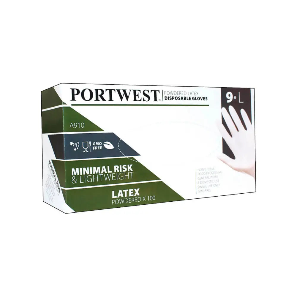 Portwest Powdered Latex Disposable Glove (Pk100) - L