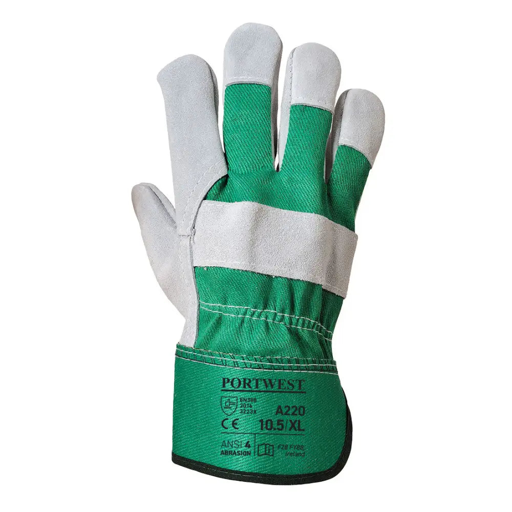 Portwest Premium Chrome Rigger Glove - Green / XL