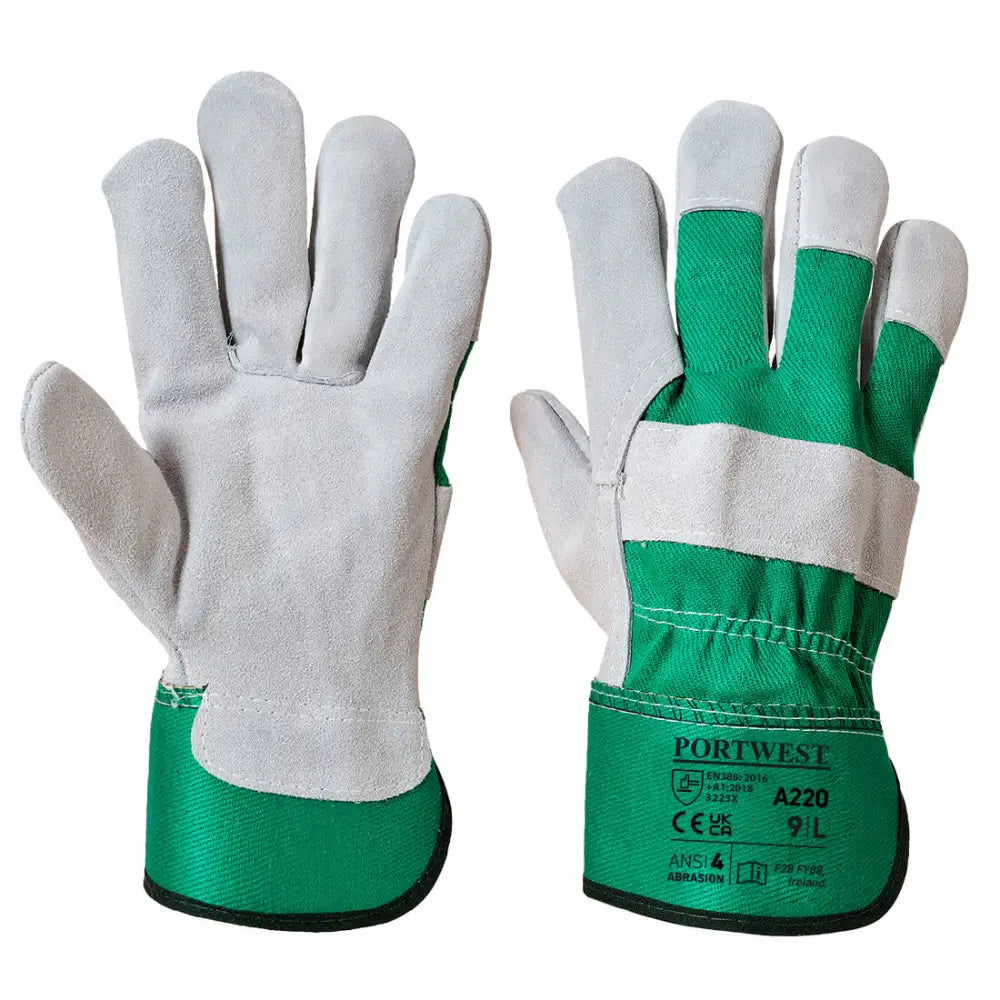 Portwest Premium Chrome Rigger Glove - Green / XL