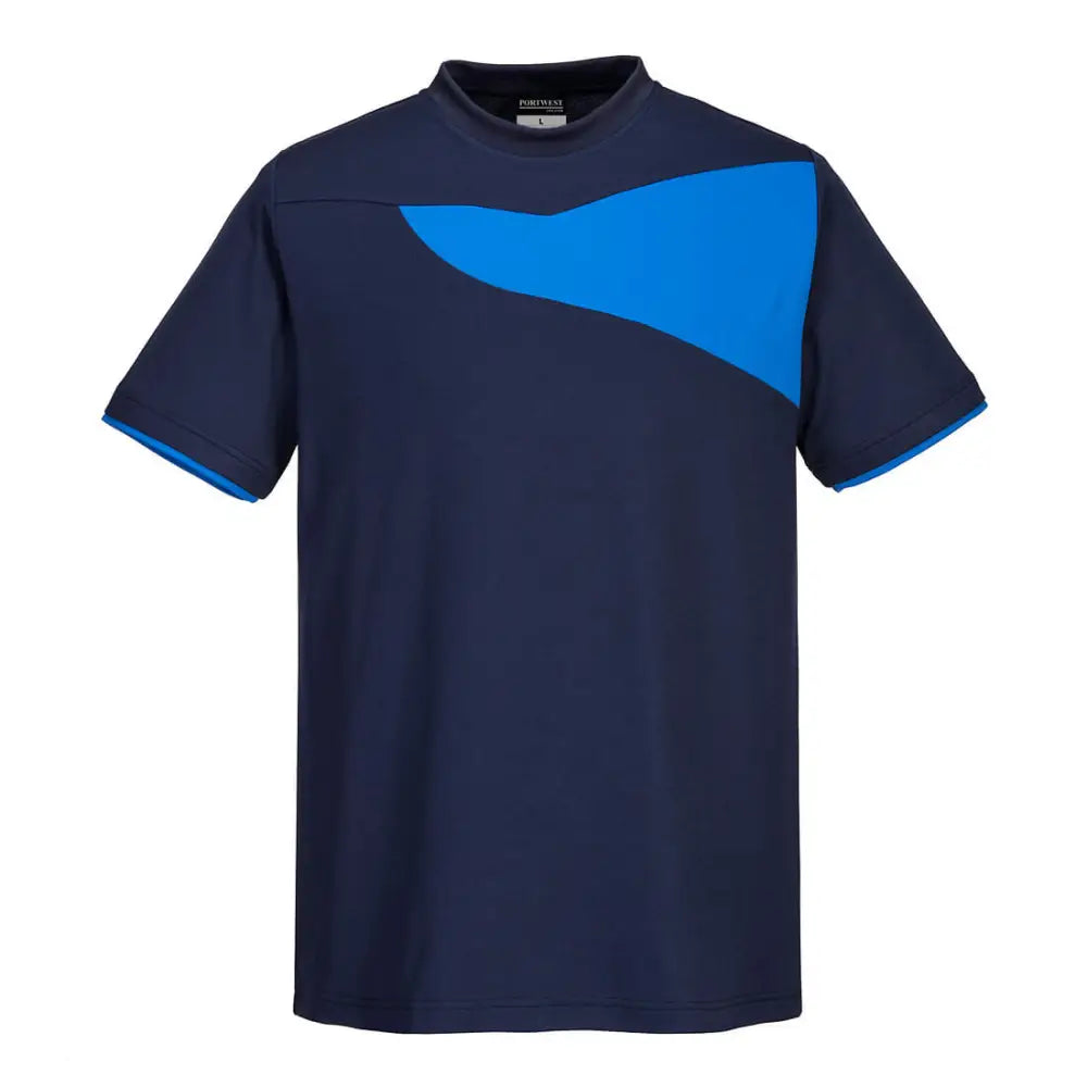 Portwest PW2 Cotton Comfort T-Shirt S/S - Navy/Royal / L