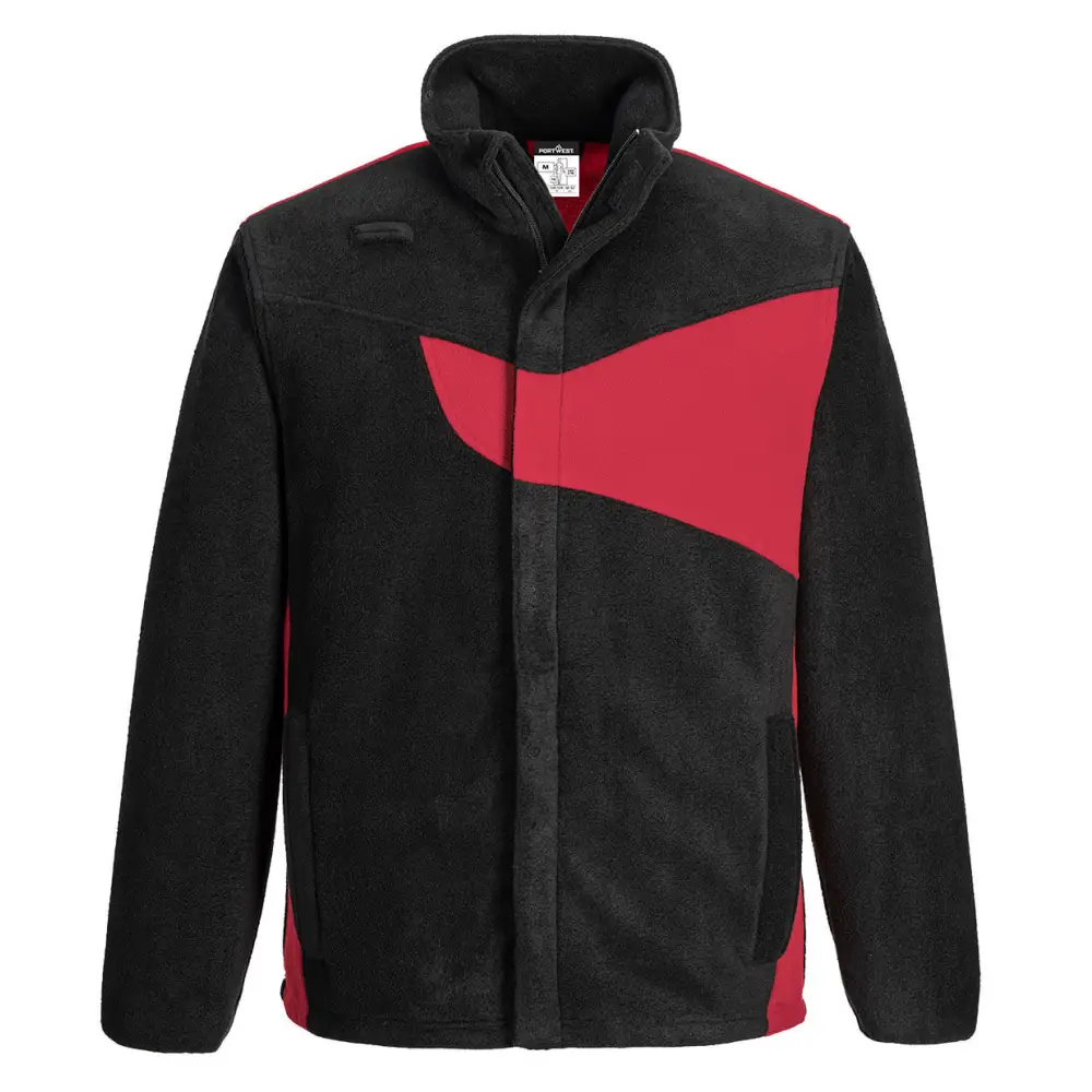 Portwest PW2 Fleece - Black/Red / L