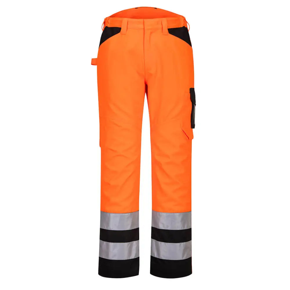 Portwest PW2 Hi-Vis Service Trousers - Orange/Black / 28