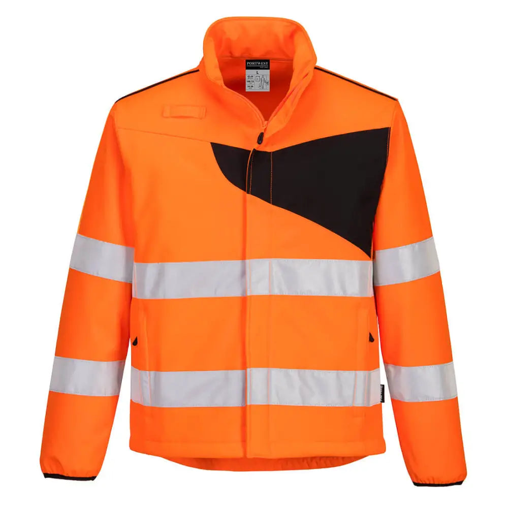 Portwest PW2 Hi-Vis Softshell (2L) - Orange/Black / 4XL