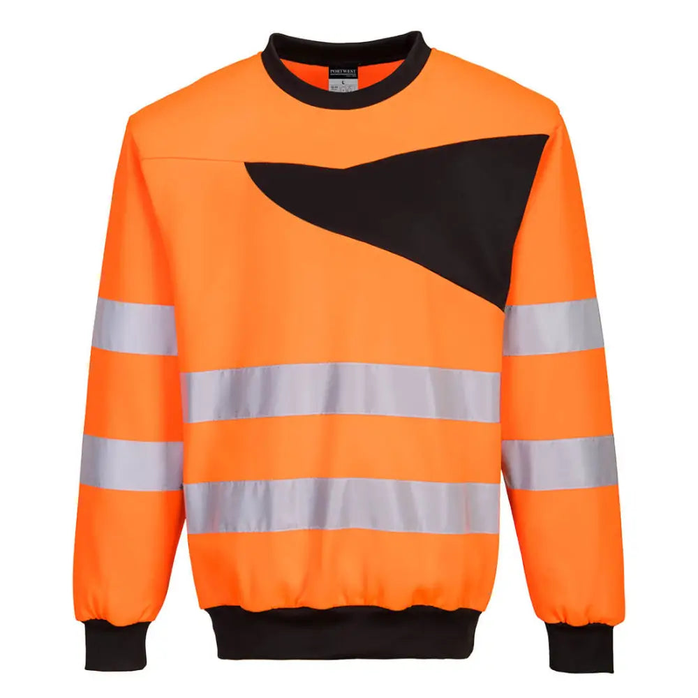 Portwest PW2 Hi-Vis Sweatshirt - Orange/Black / 4XL