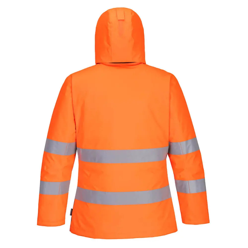 Portwest PW2 Hi-Vis Winter Jacket - Orange/Black / 4XL